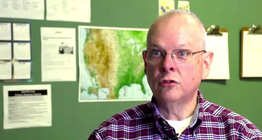 White Man with Glasses Portrait