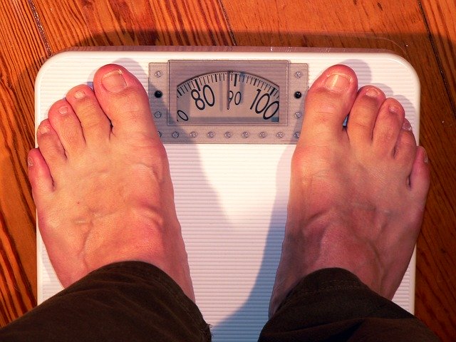 Man on the scale