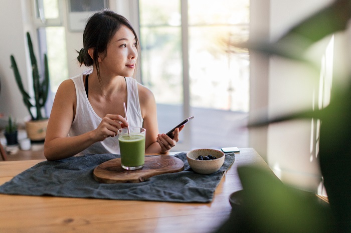 Lady Having Breakfast